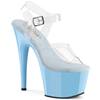 Pleaser - ADORE708 Sandale à bride à la cheville - Transparent/Bleu Product image